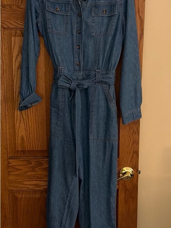 Pilcro Pants - Pilcro Denim Utility Jumpsuit in Blue